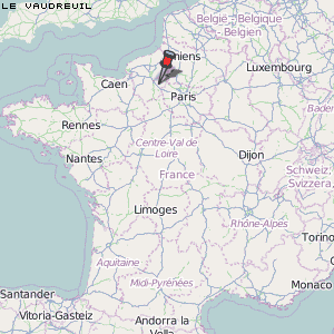 Le Vaudreuil Karte Frankreich