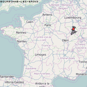 Bourbonne-les-Bains Karte Frankreich