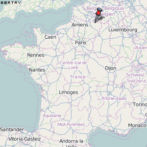 Bertry Karte Frankreich