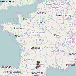 Carbonne Karte Frankreich