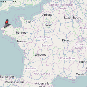 Kerlouan Karte Frankreich