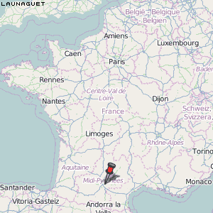 Launaguet Karte Frankreich