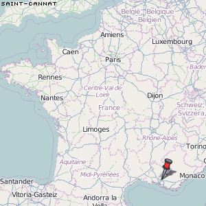Saint-Cannat Karte Frankreich