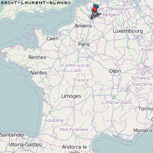 Saint-Laurent-Blangy Karte Frankreich