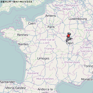 Semur-en-Auxois Karte Frankreich