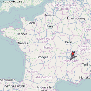 Vaulx-Milieu Karte Frankreich