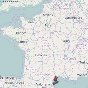 Cabestany Karte Frankreich