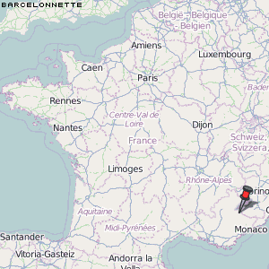 Barcelonnette Karte Frankreich