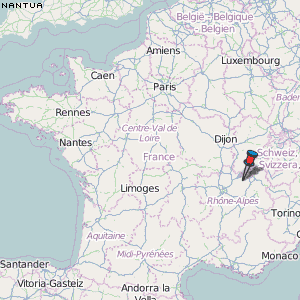 Nantua Karte Frankreich