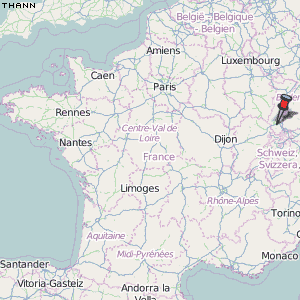 Thann Karte Frankreich