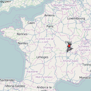 Cluny Karte Frankreich