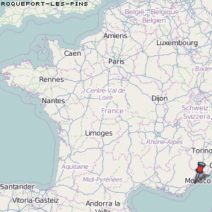 Roquefort-les-Pins Karte Frankreich