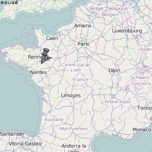 Rougé Karte Frankreich