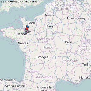 Servon-sur-Vilaine Karte Frankreich