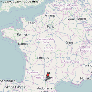 Auzeville-Tolosane Karte Frankreich