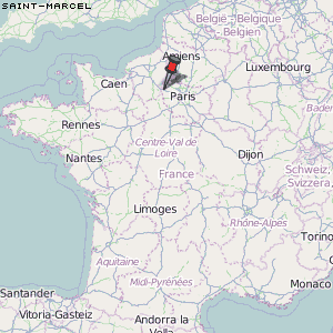 Saint-Marcel Karte Frankreich