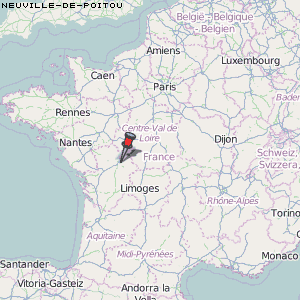 Neuville-de-Poitou Karte Frankreich