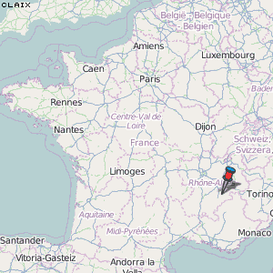 Claix Karte Frankreich
