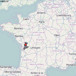 Médis Karte Frankreich