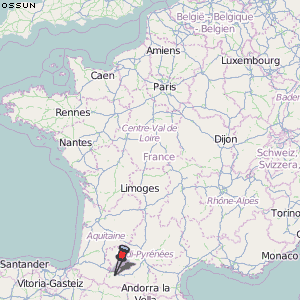 Ossun Karte Frankreich