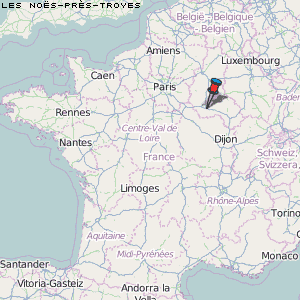 Les Noës-près-Troyes Karte Frankreich