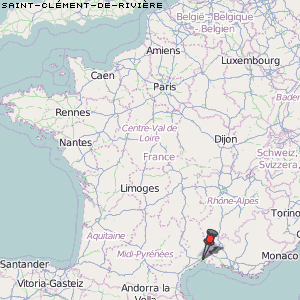 Saint-Clément-de-Rivière Karte Frankreich