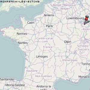 Rohrbach-lès-Bitche Karte Frankreich