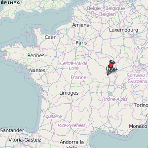 Épinac Karte Frankreich