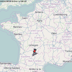 Monsempron-Libos Karte Frankreich