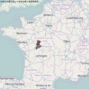 Vouneuil-sous-Biard Karte Frankreich
