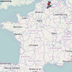 Onnaing Karte Frankreich