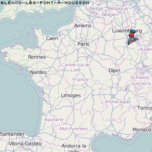 Blénod-lès-Pont-à-Mousson Karte Frankreich