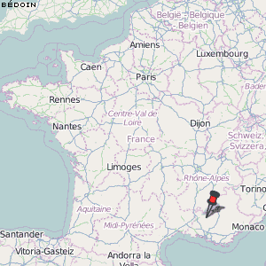 Bédoin Karte Frankreich