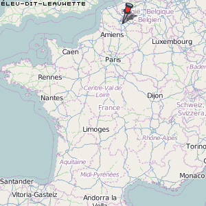 Éleu-dit-Leauwette Karte Frankreich