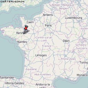 Châteaugiron Karte Frankreich
