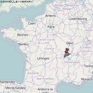 Commelle-Vernay Karte Frankreich