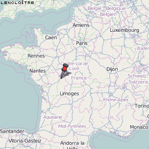 Lencloître Karte Frankreich