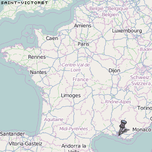 Saint-Victoret Karte Frankreich