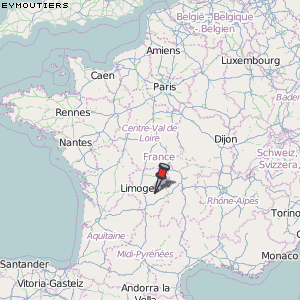 Eymoutiers Karte Frankreich