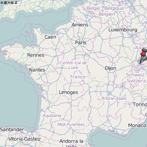 Kembs Karte Frankreich
