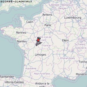Scorbé-Clairvaux Karte Frankreich