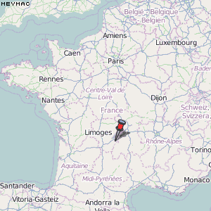 Meymac Karte Frankreich