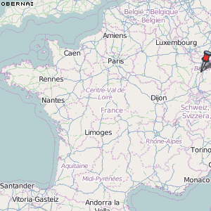 Obernai Karte Frankreich