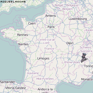 Aigueblanche Karte Frankreich