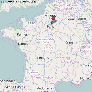 Beaumont-sur-Oise Karte Frankreich
