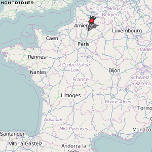 Montdidier Karte Frankreich