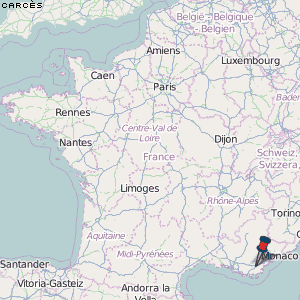 Carcès Karte Frankreich