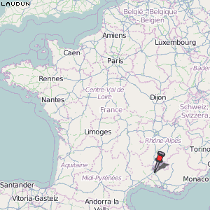 Laudun Karte Frankreich