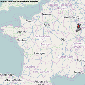 Granges-sur-Vologne Karte Frankreich
