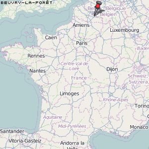 Beuvry-la-Forêt Karte Frankreich